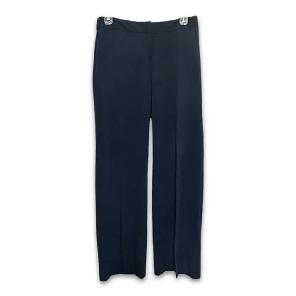 Alfani Dress Pants Sleek Flat Front Stretchable Straight Leg Navy Blue Women's 2